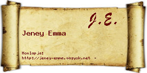 Jeney Emma névjegykártya