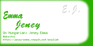 emma jeney business card